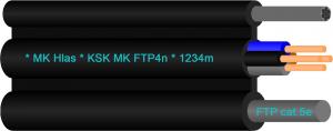Kombinovaný samonosný kabel KSK MK-FTP4n